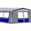 Te Velde Voortent De Wenne 310 Cm Blauw -Campingwinkel 1 0 te velde voortenten de wenne 310 cm diep blauw links4