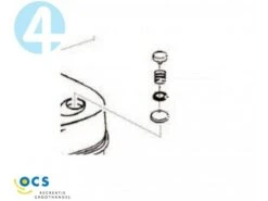 Thetford Beluchtingsknop + Veer Wit 07524