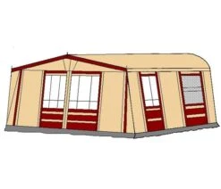 Te Velde Voortent Prelude 350 Cm Bordeaux -Campingwinkel 14 tevelde voortent prelude bordeaux 350 rechts 2