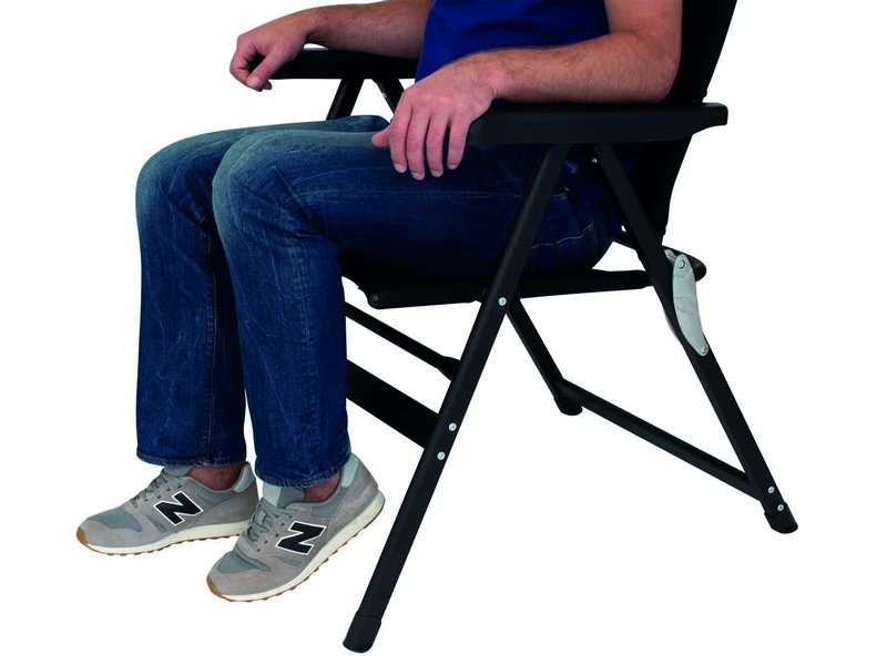 Eurotrail Chateau 3d-Mesh Campingstoel Zwart 4 Eurotrail Chateau 3d-Mesh Campingstoel Zwart - Afbeelding 2