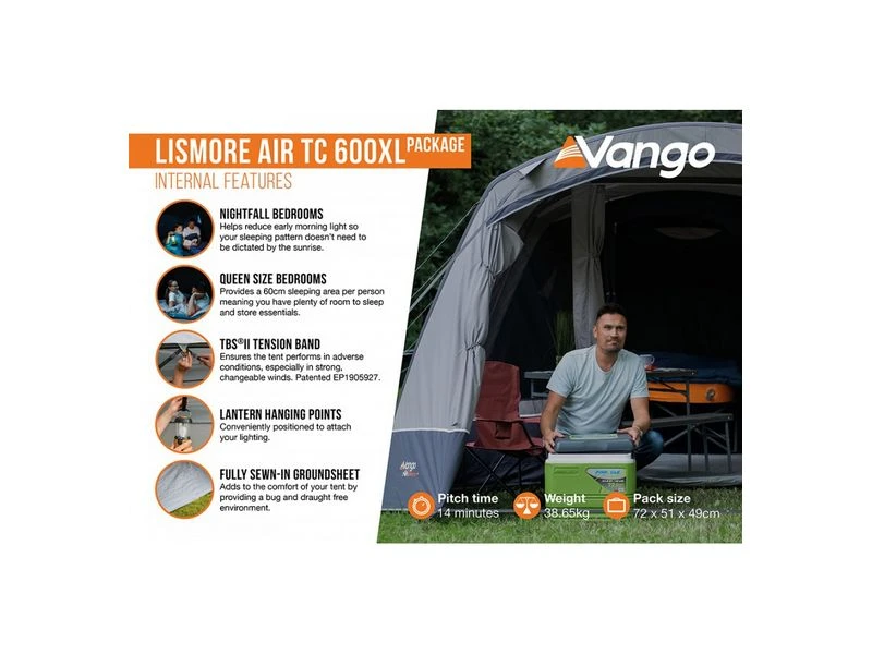 Vango Opblaasbare Tent Lismore Air Tc 600 Xl Package 7 Vango Opblaasbare Tent Lismore Air Tc 600 Xl Package - Afbeelding 5