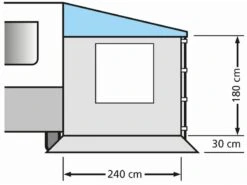 Eurotrail Universele Zijwand Voor Caravan-en Voortent Luifel 240 Cm. Met Raam -Campingwinkel 53 1 eurotrail universele zijwand voor caravan en voortent luifel 240 cm met raam afmeting etct0024240w