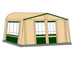 Te Velde Voortent + Uitbouw Prelude 250 Cm Groen -Campingwinkel 7 tevelde voortent prelude groen 250 links 2