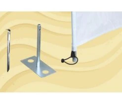 Bo-Camp Windschermharing 30 Cm 4 Stuks -Campingwinkel bo camp windscherm haring met plaat 4 stuks 4163900 2