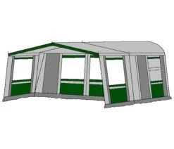 Hele Luifel Voor Voortent Aanritsbaar De Vaart Lux Serie Groen -Campingwinkel te velde voortenten hele luifel aanritsbaar voor voortent de vaart lux rechts groen