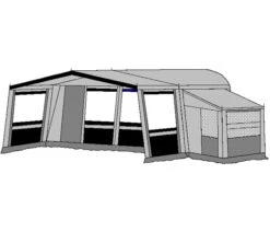 Te Velde Voortent De Vaart Lux 310 Cm. Antraciet -Campingwinkel te velde voortenten met uitbouw en luifel de vaart lux antraciet1